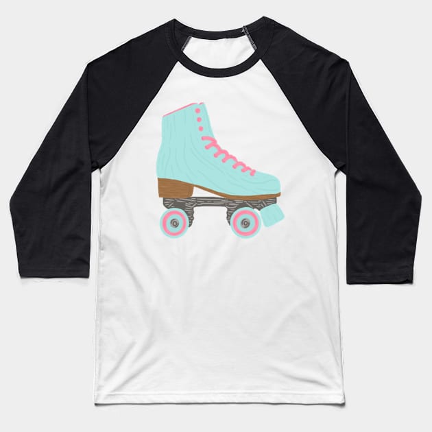 Roller Skate! Sticker Baseball T-Shirt by haleynicole11